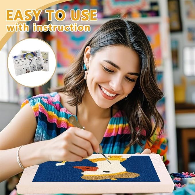 DOODLREAM Painter Goose DIY Punch Needle Embroidery Kit - Image 3