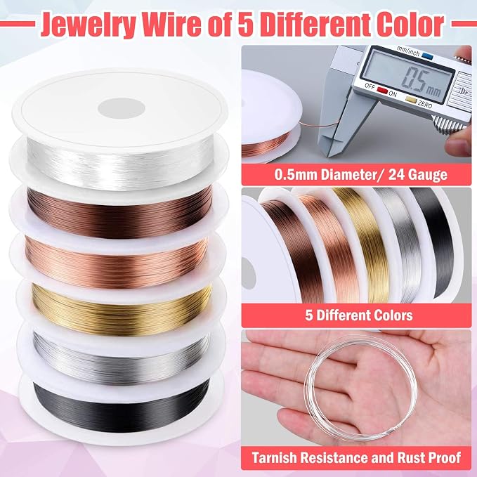 Thrilez Wire Wrapping for Jewelry Making, Repair and Beading Supplies Kit - Image 3