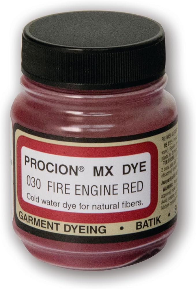 Jacquard Procion Tie Dye Powder Fire Engine Red 2/3oz Jar by Jacquard
