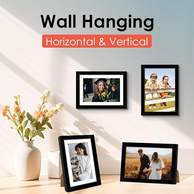 FIXSMITH 5x7 Picture Frame Set of 6, Display Pictures 4x6 - Image 5
