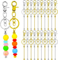 80 Pcs Beadable Keychains Bulk Kit – DIY Keychain Making Supplies by DNLEGULI