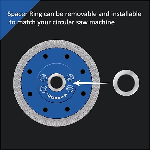 GoYonder 5 Inch Super Thin Tile Saw Blade, Diamond Blade for Angle Grinder, Dry Wet Tile Blade for Ceramic Tile, Concrete, Granite Cutting