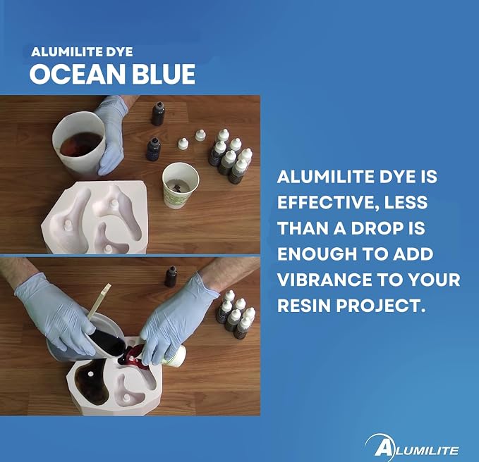 Alumilite Liquid Dye Ocean Blue 1 Oz, Highly Concentrated Dye - Image 4