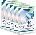 Acrylic Sign Holder 5 x 7, 10 Pack Clear Table Menu Vertical Display Stand by DunGu