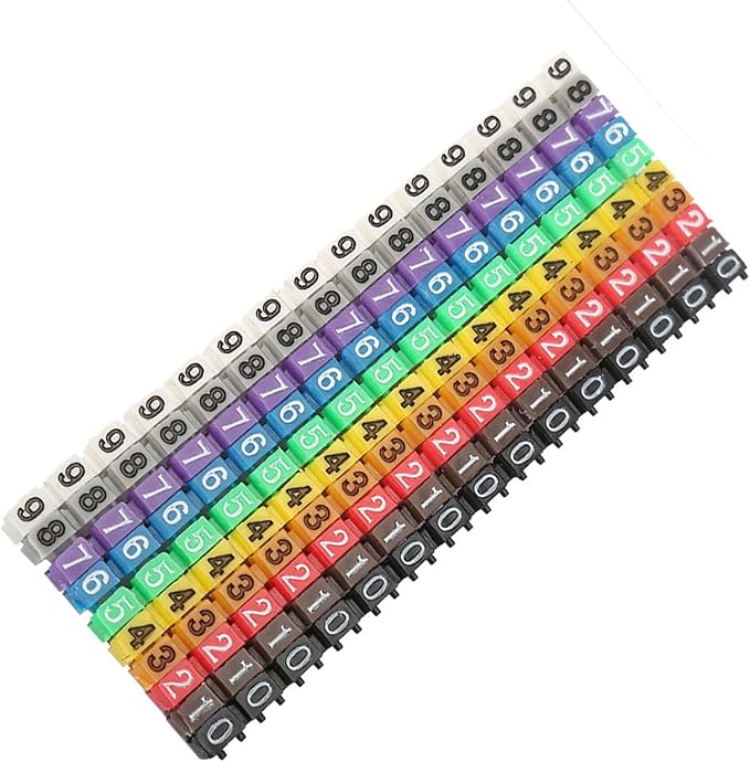 Generic Colorful Wire Number Tube Cable Marker Digital Number Label Tube (150PCS KCM-1.5MM 1.5 Square), Genericpo5i7zng8h-01