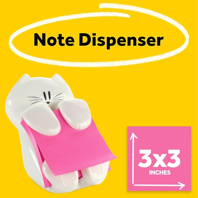 Post-it Dispenser, Sticky Note Holder, Includes 45 Pop-Up Sheets of 3 in x 3 in - Image 3