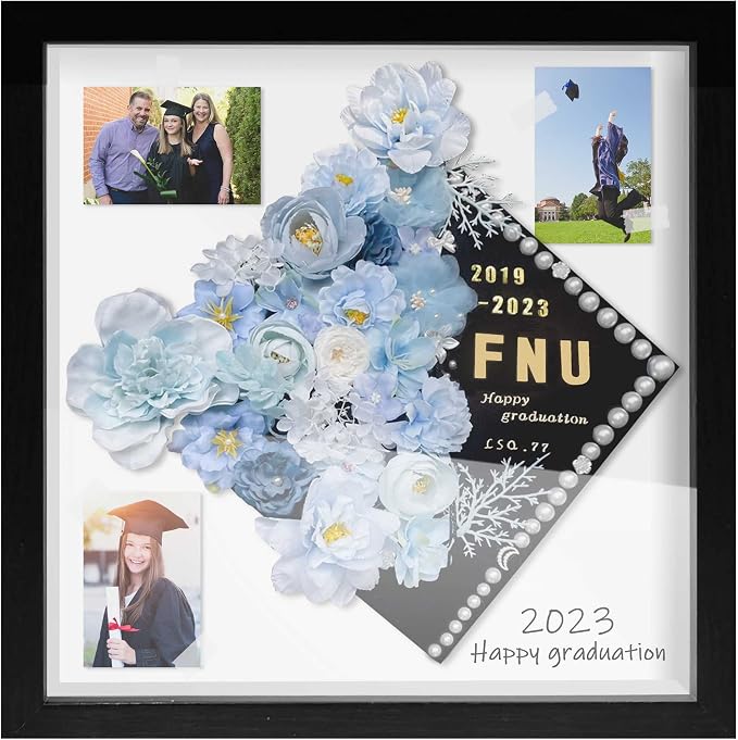 10x10 Shadow Box Frame with Letter Stickers, Graduation Memories Frame - Image 7