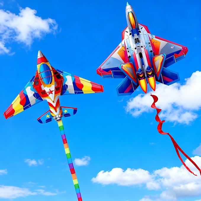 HENGDA KITE 2 Pack Fighter Plane Airplane Kites - Image 3