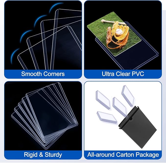 2000 Card Sleeves Hard Plastic, Sooez Premium 35PT 3"X4" Baseball Card - Image 4