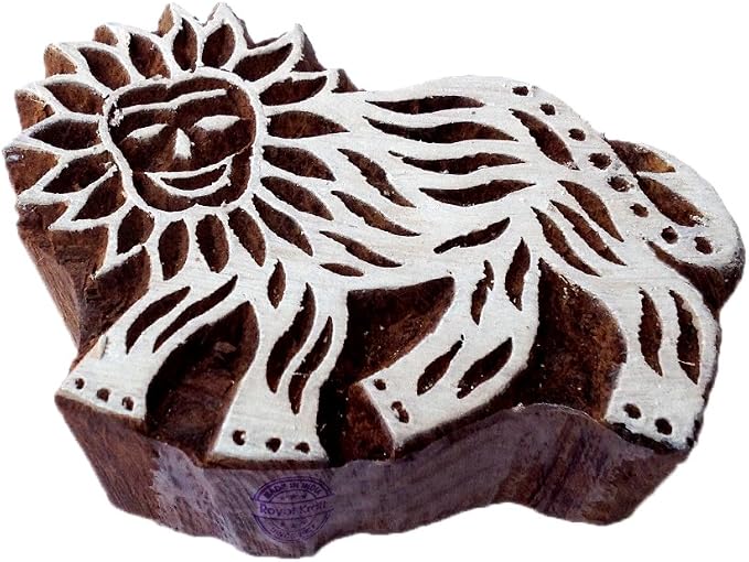 Royal Kraft Wooden Stamps DIY Fabric, Henna Printing Blocks THDtag045 by RoyalKraft