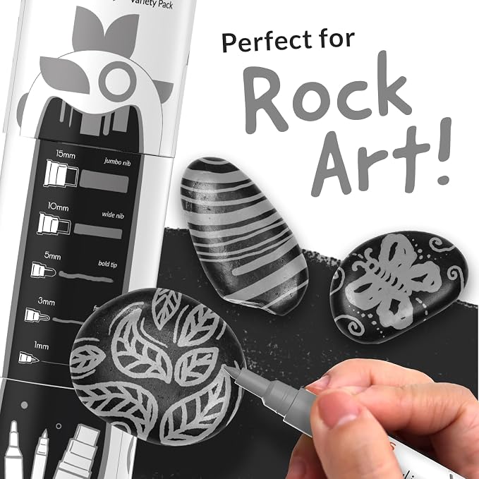 5 Grey Acrylic Paint Pen - Image 3
