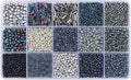 15 Grid Black Glass Seed Bugle Tube Beads Kit by Basigeese
