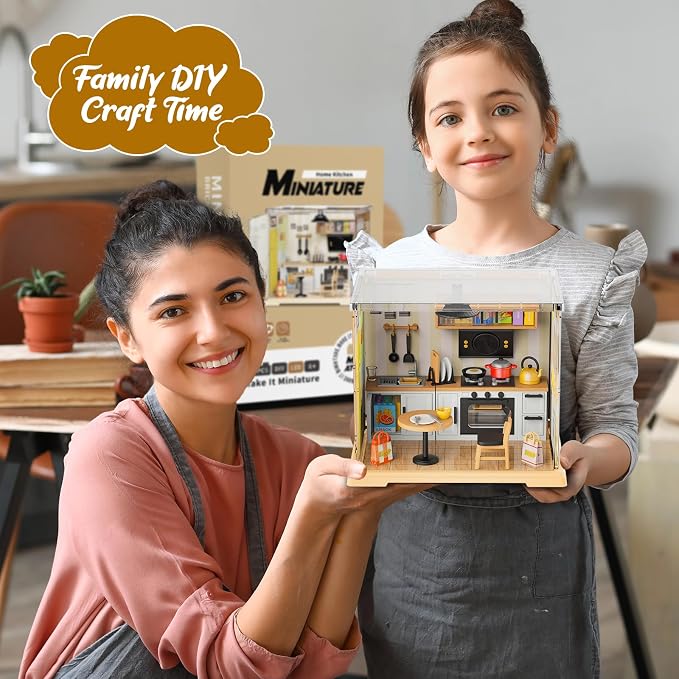 Kitchen Miniature House Kit, Mini Model Kits - Image 8