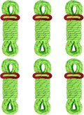 CONBOLA 6 Pack 5 mm Guy Lines Ultralight Tent Cords with Aluminum Adjuster Tensioner Outdoor Camping Guylines Ropes for Tent Tarp, Canopy Shelter, Climbing, Hiking Backpacking Gear