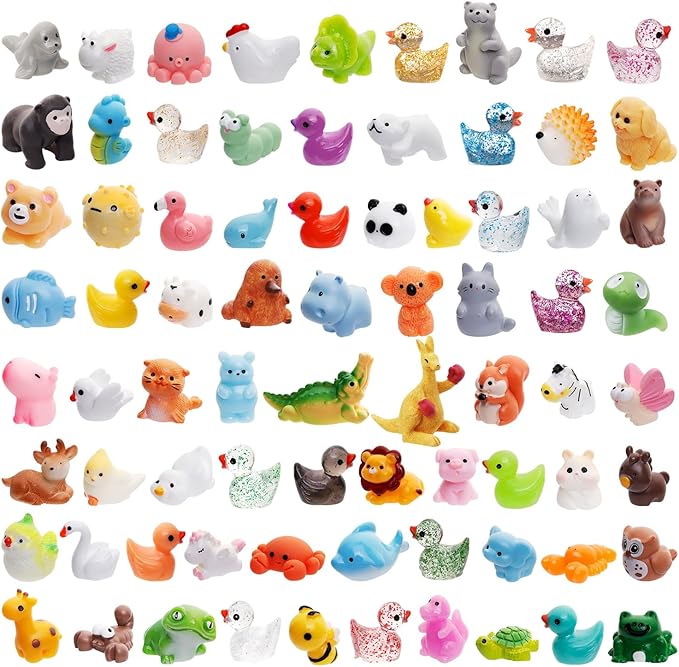 80 Pcs Mini Resin Animals 80 Styles Resin Animals Figurines Bulk by ywevyezc