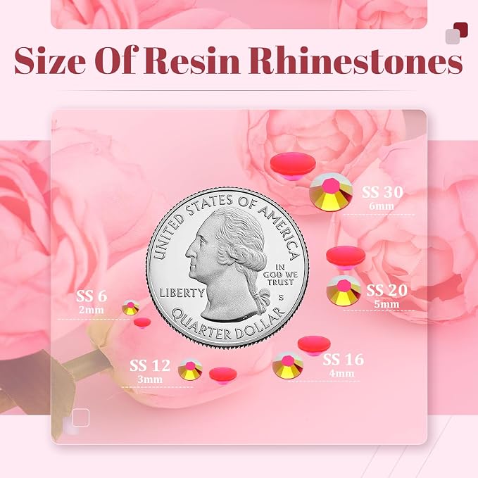 8000PCS 3mm Resin Jelly Rhinestones in Bulk, Bedazzling Flatback Crystals - Image 3