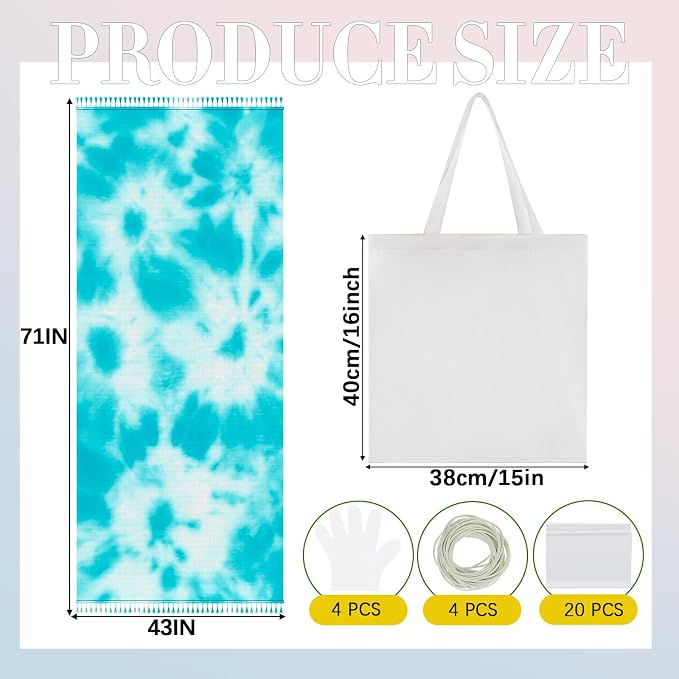 Silkfly 8 Pcs Cotton Items for Tie Dye - Image 3