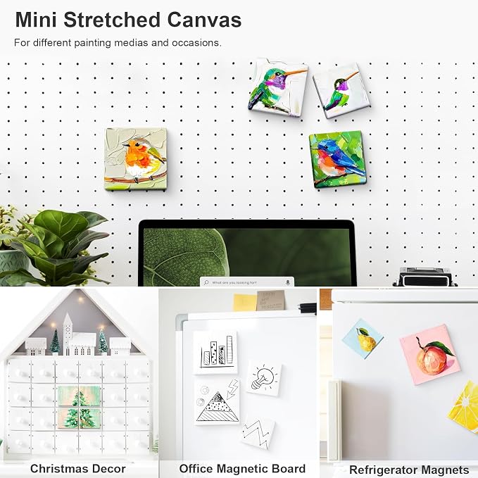 AUREUO Mini Magnetic Stretched Canvas 3x3 Inch / 24 Pack - Image 6