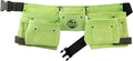 Graintex DS2366 11 Pocket Lime Green Color Suede Leather Tool Belt/Tool Bag/Work Apron, 2 Hammer Loop, Adjustable Belt | Construction, Carpenter, Roofing, Drywall, Electrician, Gardening, DIY