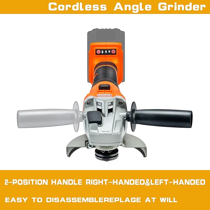 Cordless Angle Grinder Compatible with DEWALT 20V MAX Batteries, 3 Speed Adjustable Brushless Portable Grinder with LCD, M14 Spindle, 5 Inch Wheels for Cutting & Grinding (NO BATTERY)