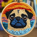 DIY Punch Needle Kits Cute Pug Dog by Unknown