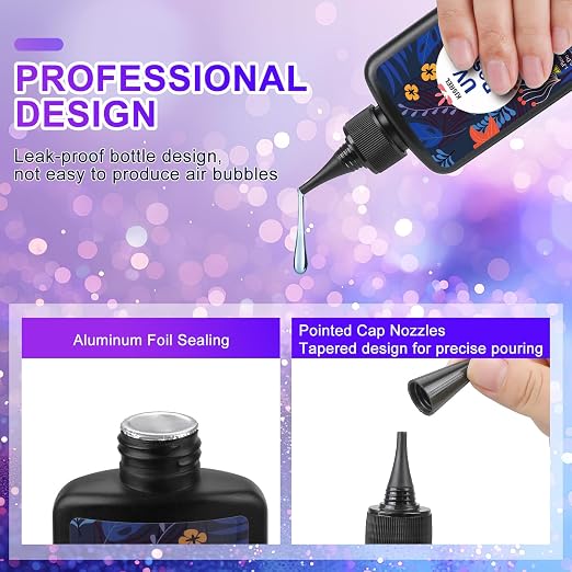 KISREL UV Resin with Light - 400g Hard Type Crystal Clear Ultraviolet Curing UV - Image 2