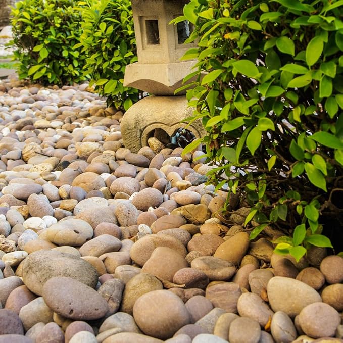 YISZM 20lbs Natural River Rocks, Hand-Picked Smooth Stones - Image 4