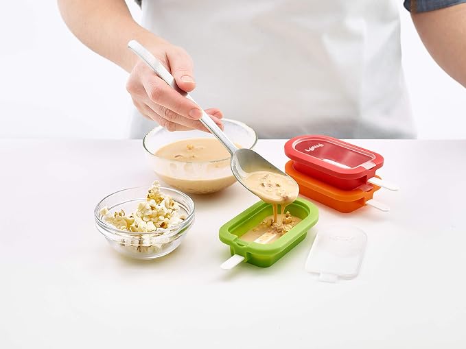 Lékué Set of 4 Stackable Popsicle Molds + Sticks & Lids | Homemade Freezer Ice - Image 6