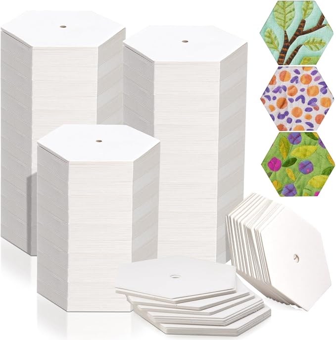 1000 PCS Hexagon Piecing Paper Templates, Quilting Templates Accessories by Neworkg