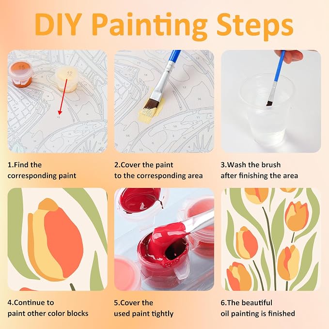 Mandun 3 Pack Paint by Numbers Kit - Image 7