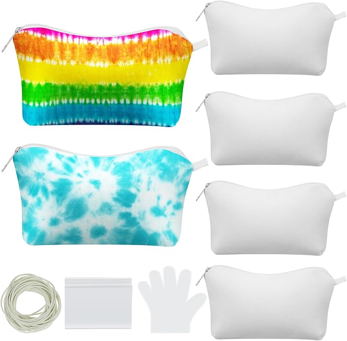Silkfly 6 Pcs White Cotton Makeup Bags by Silkfly