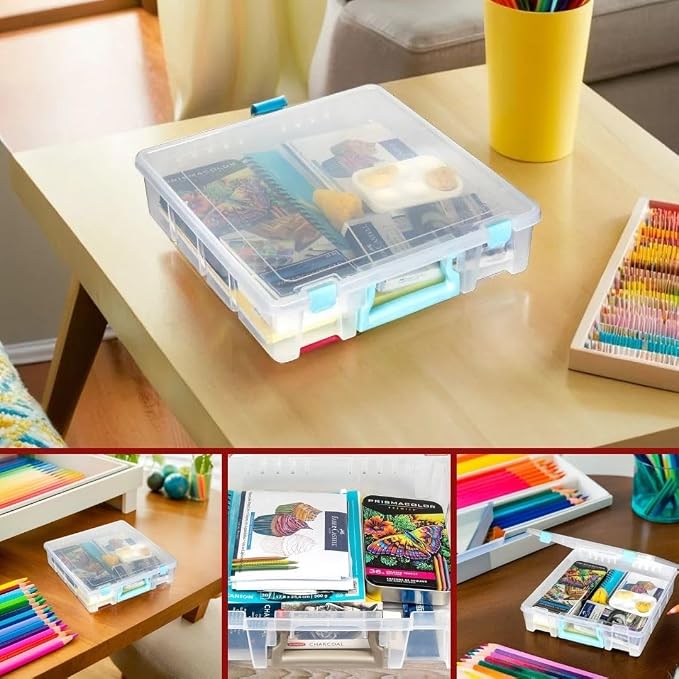 ArtBin Super Satchel 1 Compartment Box Clear Craft Organizer Storage Case - Image 7