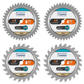 Luckyway 4-1/2 Inch Circular Saw Blade 24T Farming & 40T Fine Finish with 3/8 Inch Arbor, TCT Trim Saw Blade for Cutting Wood, 4-Pack