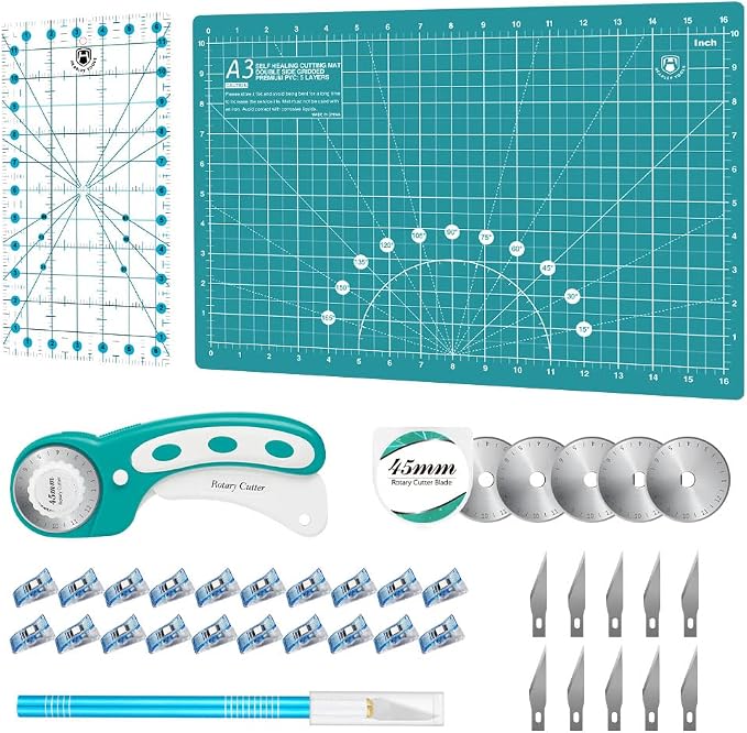 Headley Tools Rotary Cutter Set - 45mm Fabric Cutter by HeadleyTools
