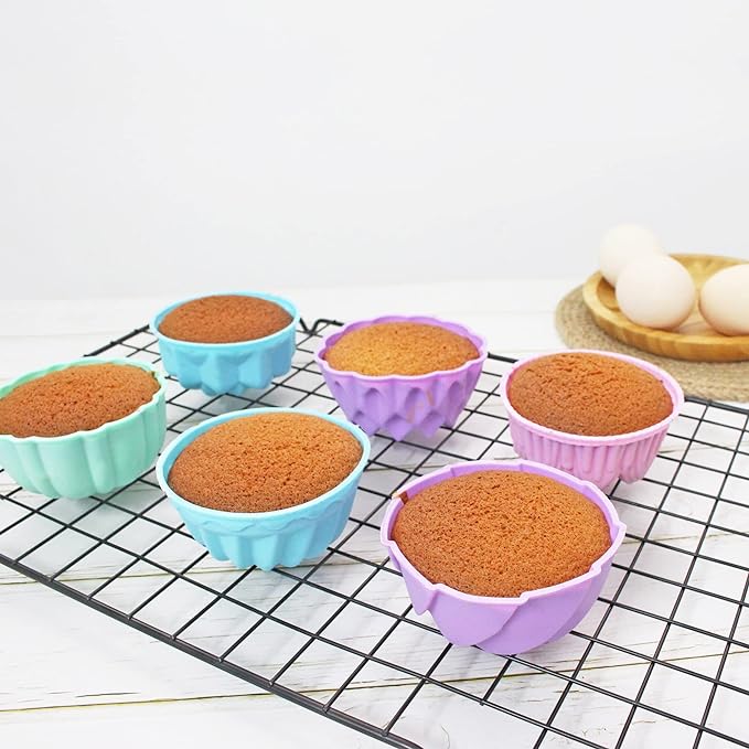 To encounter Silicone Cupcake Baking Cups, Food Grade Non-Stick Muffin Liners - Image 2
