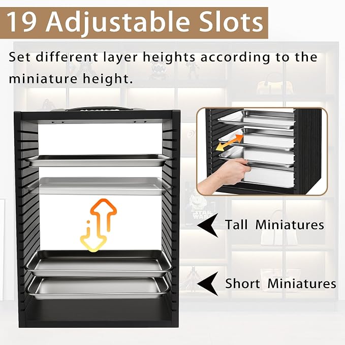 Miniature Storage Case for Collectibles Miniatures, Wooden Miniature Display - Image 4