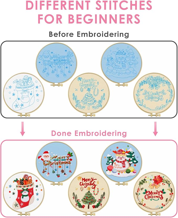 TINDTOP Christmas Embroidery Kit - Image 3