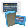 POWERTEC Diamond Hand Polishing Pads 200 Grits 2Pack, Diamond Sanding Block for Polishing and Grinding Porcelain, Ceramic Tile, Glass, Granite, Stone, Wood & Metal (71906-P2)