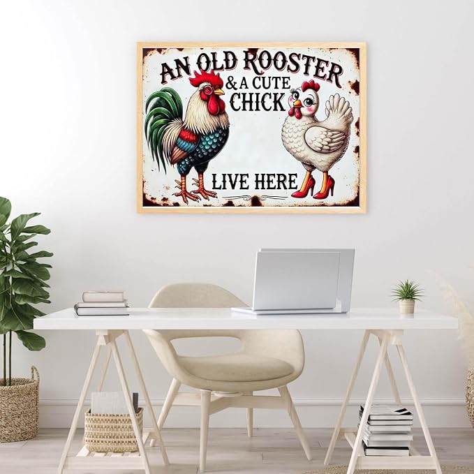 MjhRcll Chicken Stamped Cross Stitch Kits, Chicken Embroidery Starter Kit - Image 4