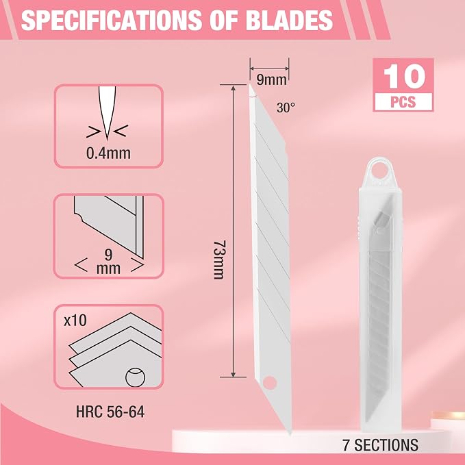 WORKPRO Premium Utility Knife Retractable Snap-off blade, Gift - Image 7