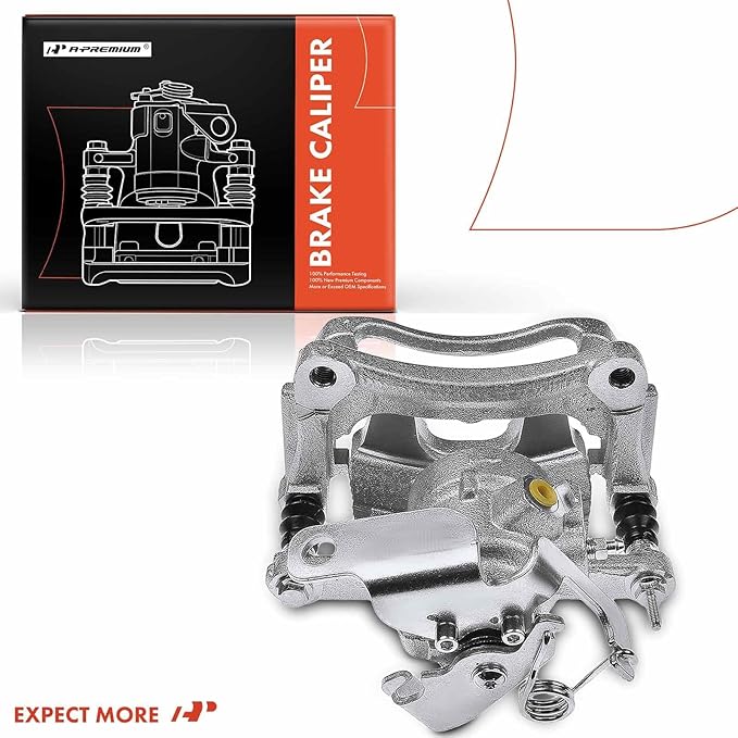 A-Premium Disc Brake Caliper Assembly with Bracket Compatible with Select Ford Models - Transit-150/Transit-250/Transit-350/Transit-350 HD 2015 2016 2017 2018 2019 - Rear Right Passenger Side