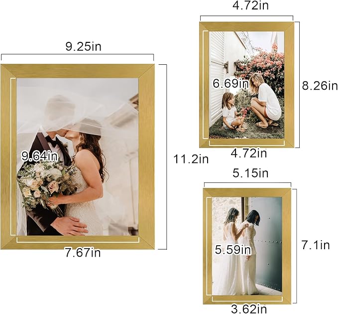 LUCKYLIFE Picture Frames Collage Wall Decor 10-Pack, Gallery Wall Frame Set - Image 2