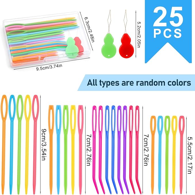 Bupete 25 Pcs Yarn Needles Set, Tapestry Needle, Crochet Needle - Image 2