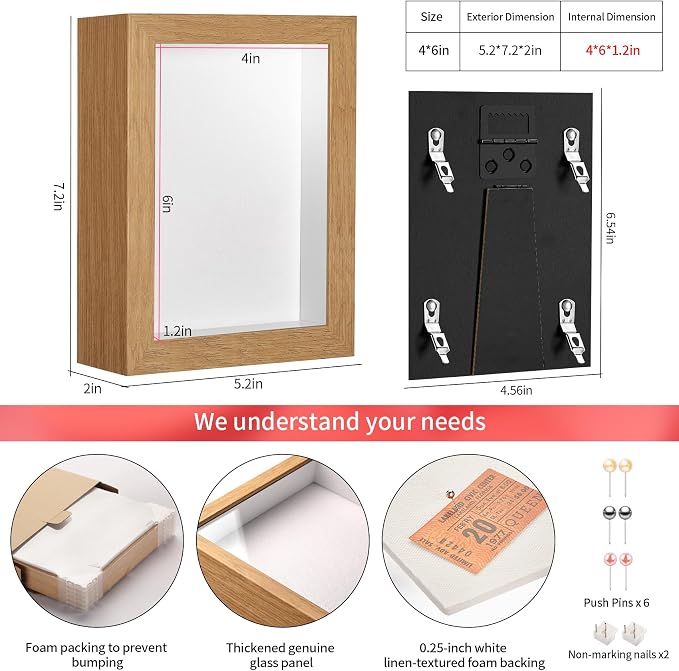4x6 Small Shadow Box Picture Frame - Image 3