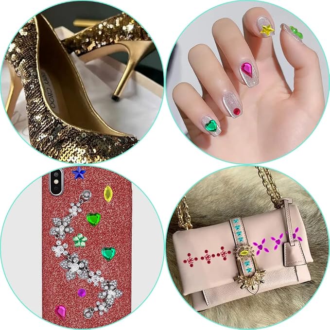 DaKuan 20000 Pcs 6MM Bulk Loose Sequins and 600 Pieces Craft Gems Jewels - Image 7