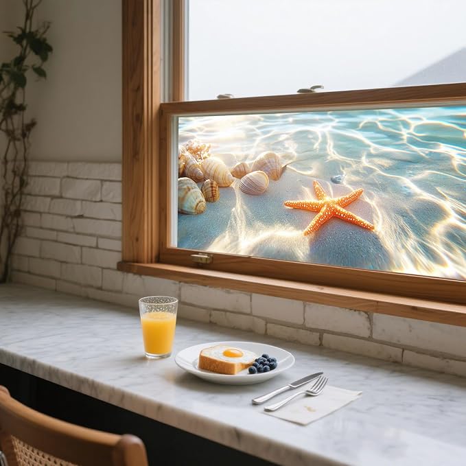 IVN Privacy Window Film 39.3x17.7 Inch Static Cling Decorative Window Film - Image 5
