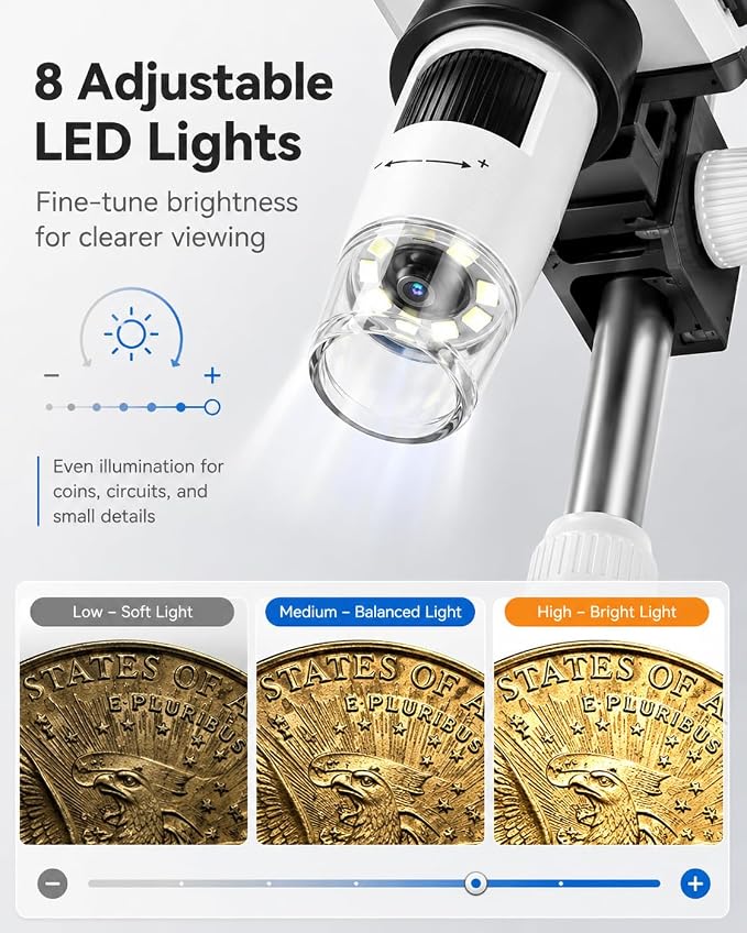 Digital Coin Microscope 1000X, 4.3" LCD Coin Magnifier - Image 7