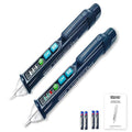 2PCS Voltage Tester, Non Contact AC Voltage Tester Pen, Breakpoint Finder, Dual Range 12V-1000V/48V-1000V, Buzzer Flashing LED Alarm, Flashlight (Blue)