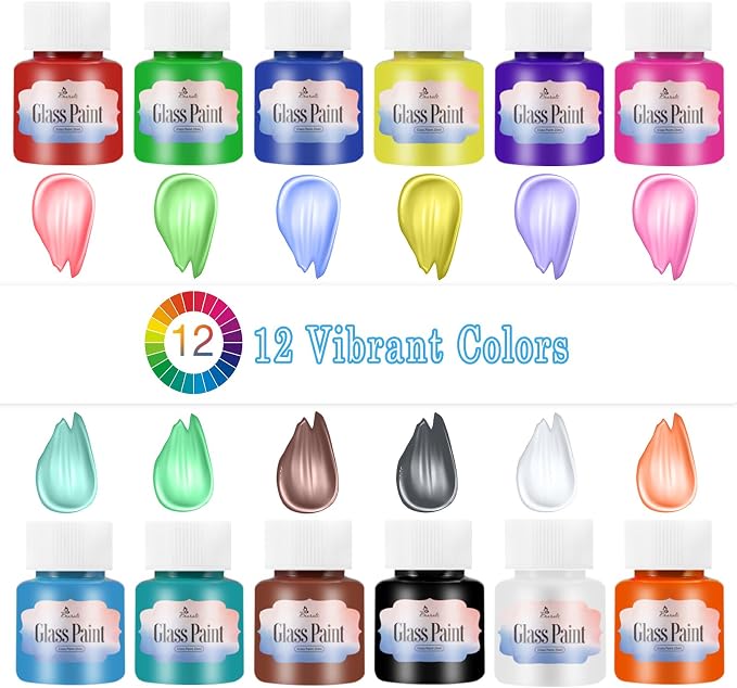 Bearals Glass Paint, Stained Glass Painting, Non-Toxic Glass Paint - Image 3
