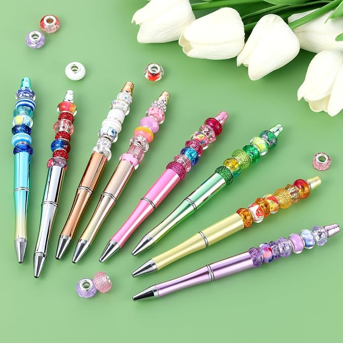 240 Pcs Large Hole Beads, Funtopia 40 Grids Rainbow European Beads - Image 4